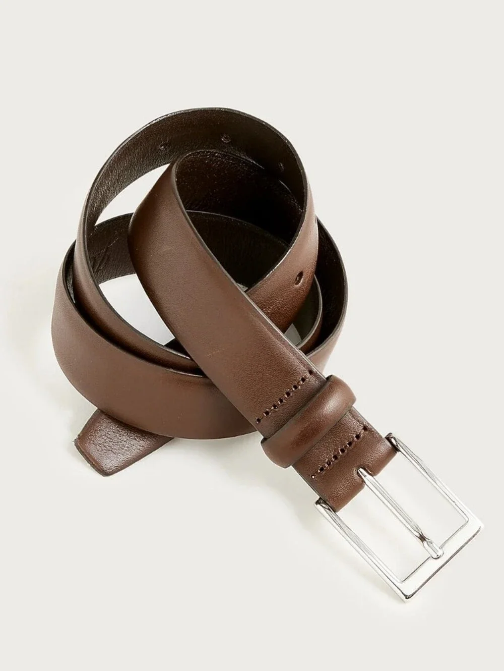 J. Crew Italian Leather Dress Belt - Cigar Brown